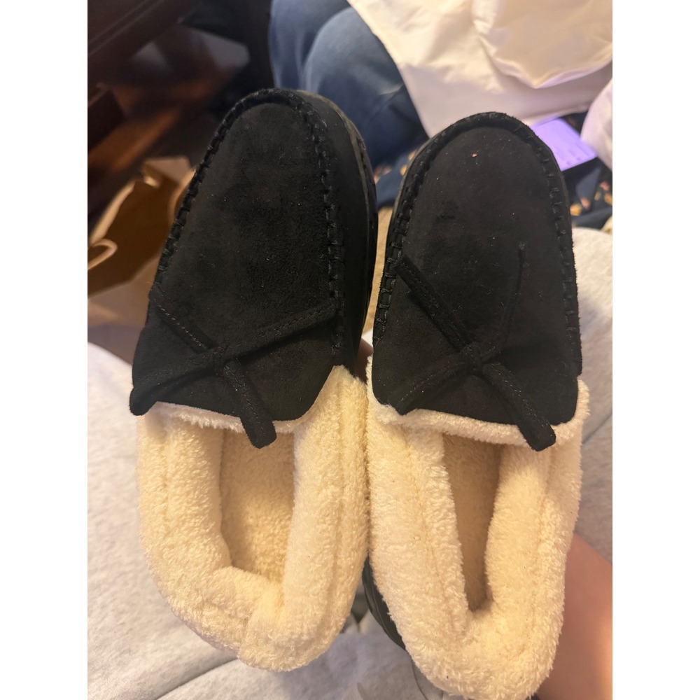 Brand New in package Amazon slippers sz 38 black Womens 8.5  men's 6 Sherpa cozy
